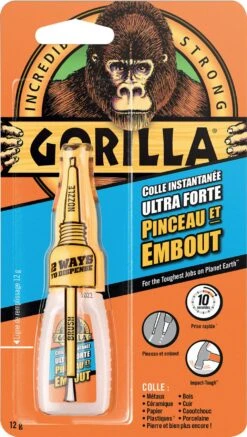 Gorilla Super Glue Avec Pinceau Et Embout -Expe Camping Magasin colle ultra forte super glue gorilla avec pinceau
