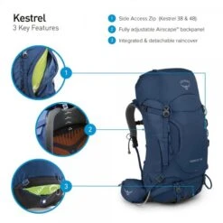 Osprey Kestrel 38 -Expe Camping Magasin sac a dos osprey kestrel 38 19